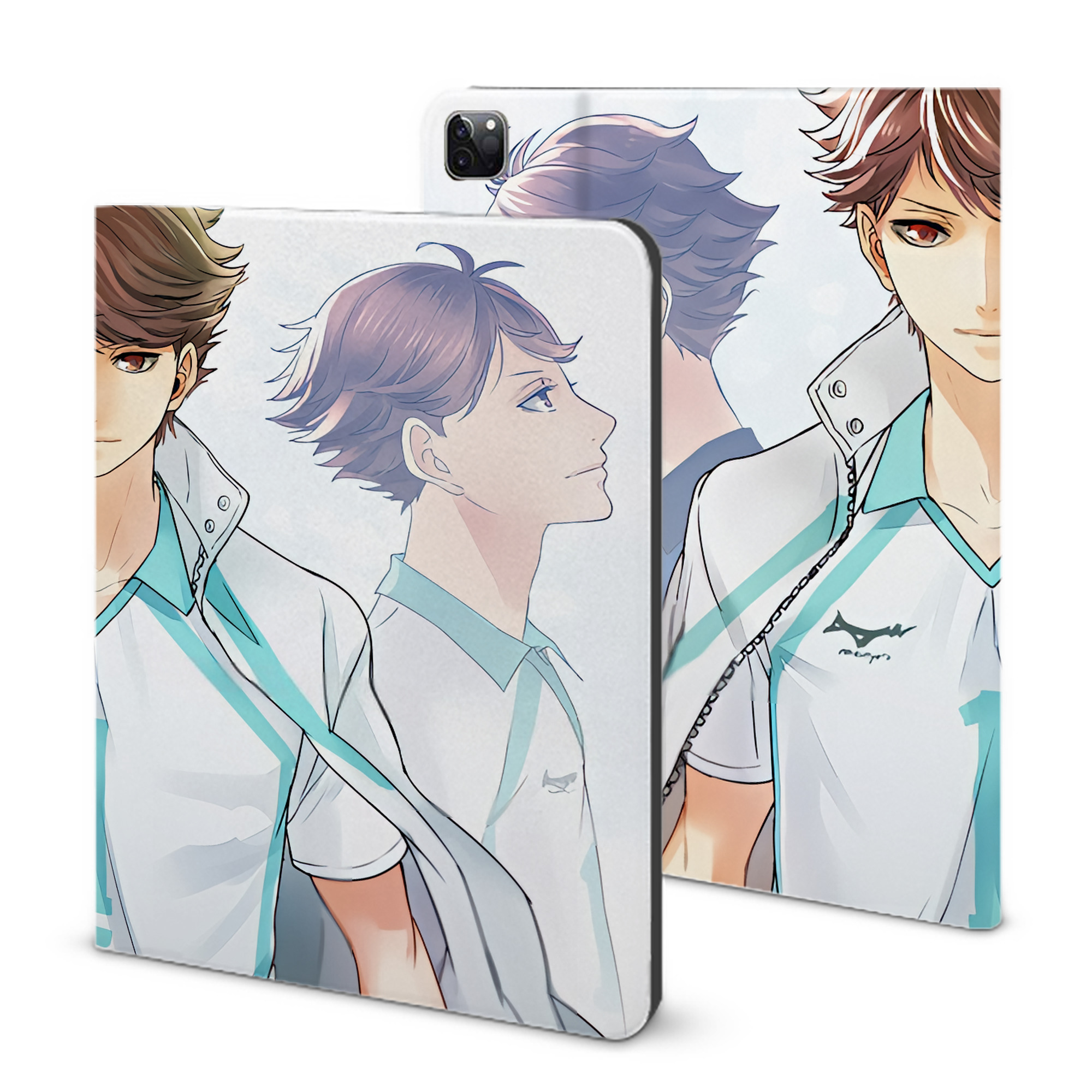 （画像用） ハイキュー!! Haikyu!! IPad ケース ブック型 PUレザー TPU 耐衝撃 軽量 薄型 ペン収納なし 全面保護 IPad 各モデル対応